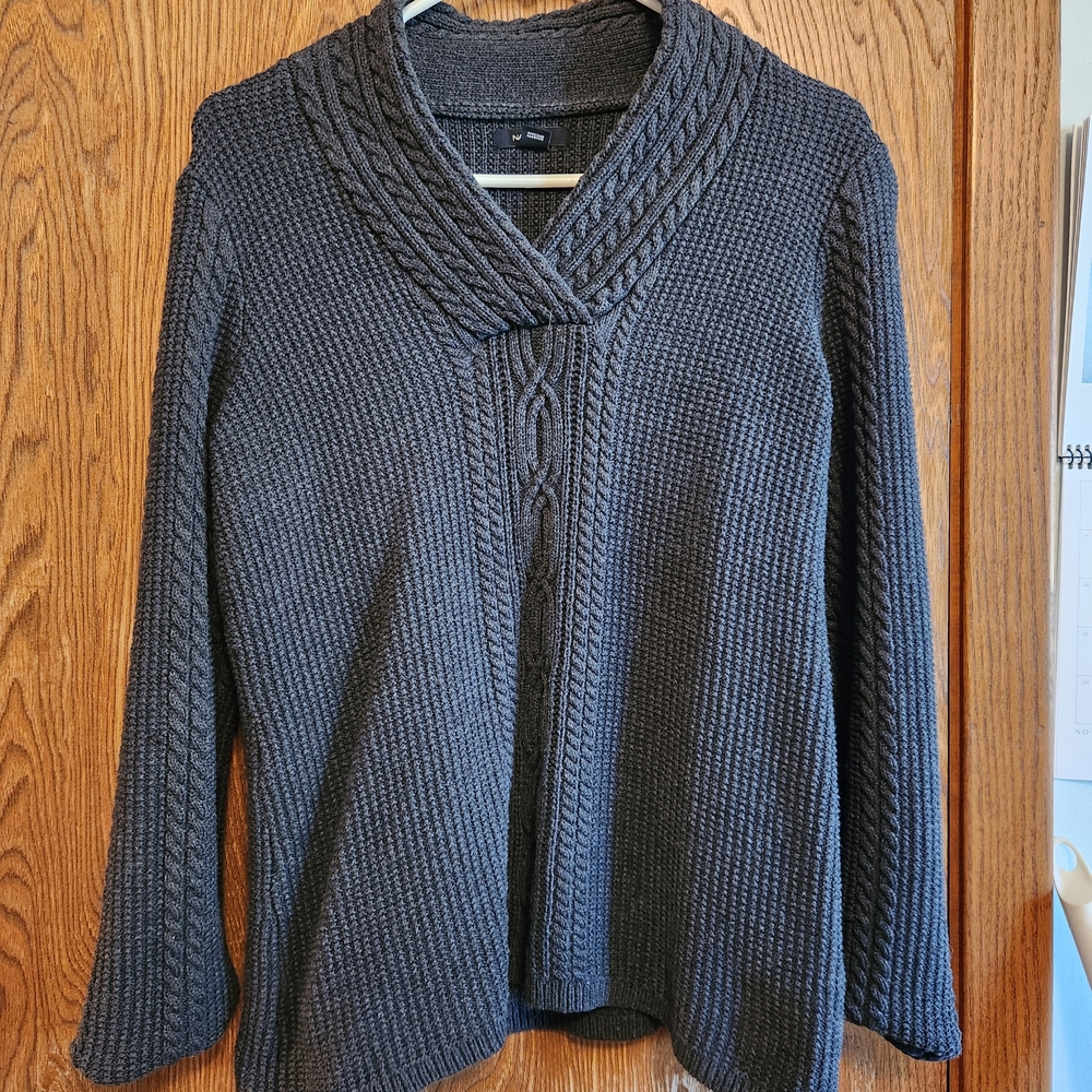 Nautica Charcoal Cowl Neck Sweater